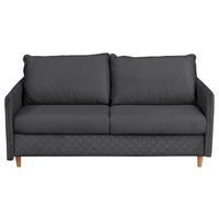 SCHLAFSOFA  in Samt Anthrazit  - Anthrazit/Naturfarben, Design, Holz/Textil (175/95/103cm) - Livetastic