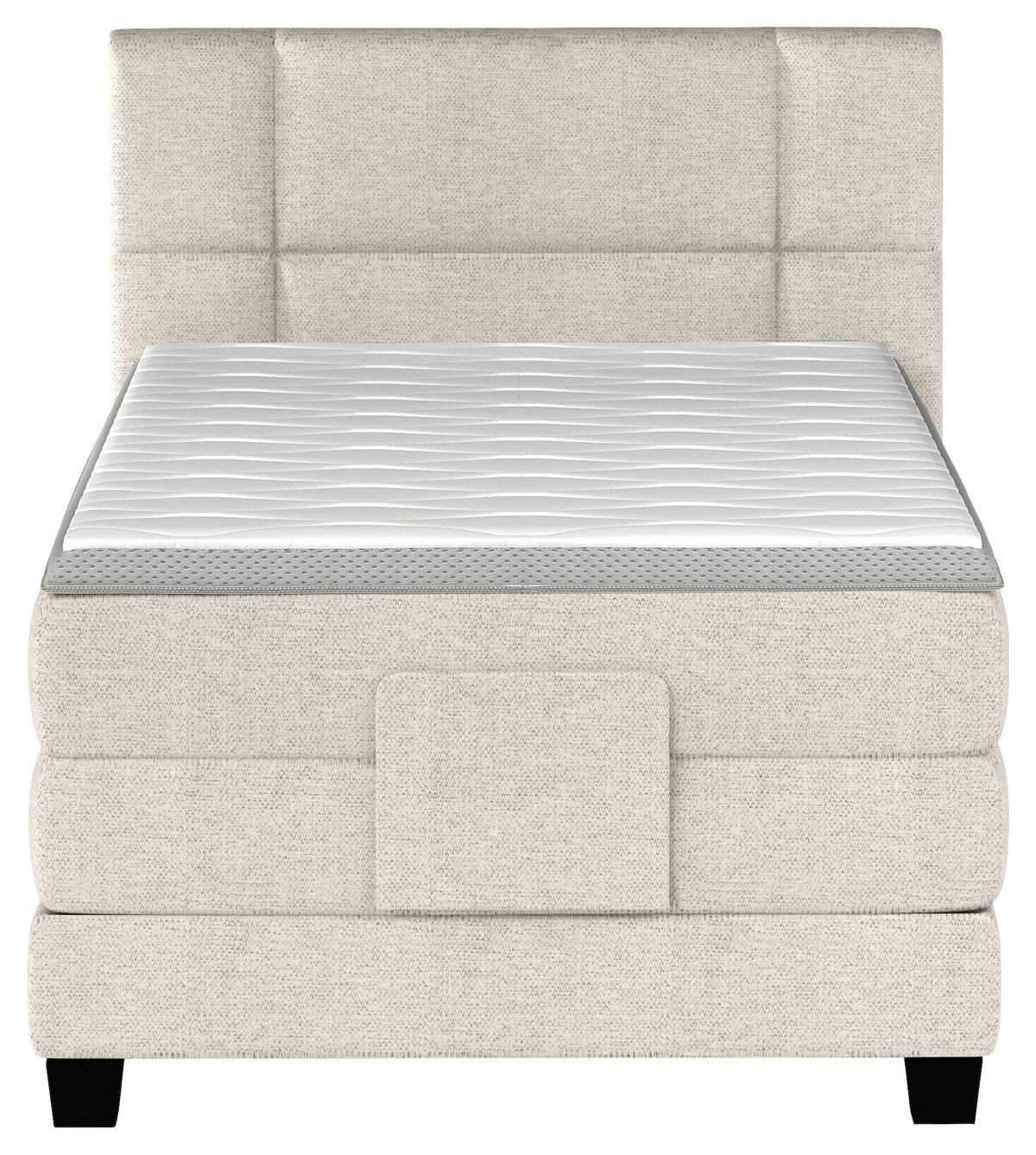 BOXSPRINGBETT 90/200 cm  in Greige  - Greige/Schwarz, KONVENTIONELL, Holz/Kunststoff (90/200cm) - Esposa