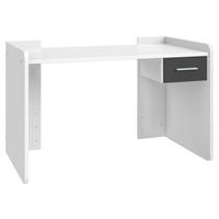 SCHREIBTISCH 124/70/77 cm Graphitfarben, Weiß  - Alufarben/Graphitfarben, KONVENTIONELL, Holzwerkstoff/Kunststoff (124/70/77cm) - Boxxx
