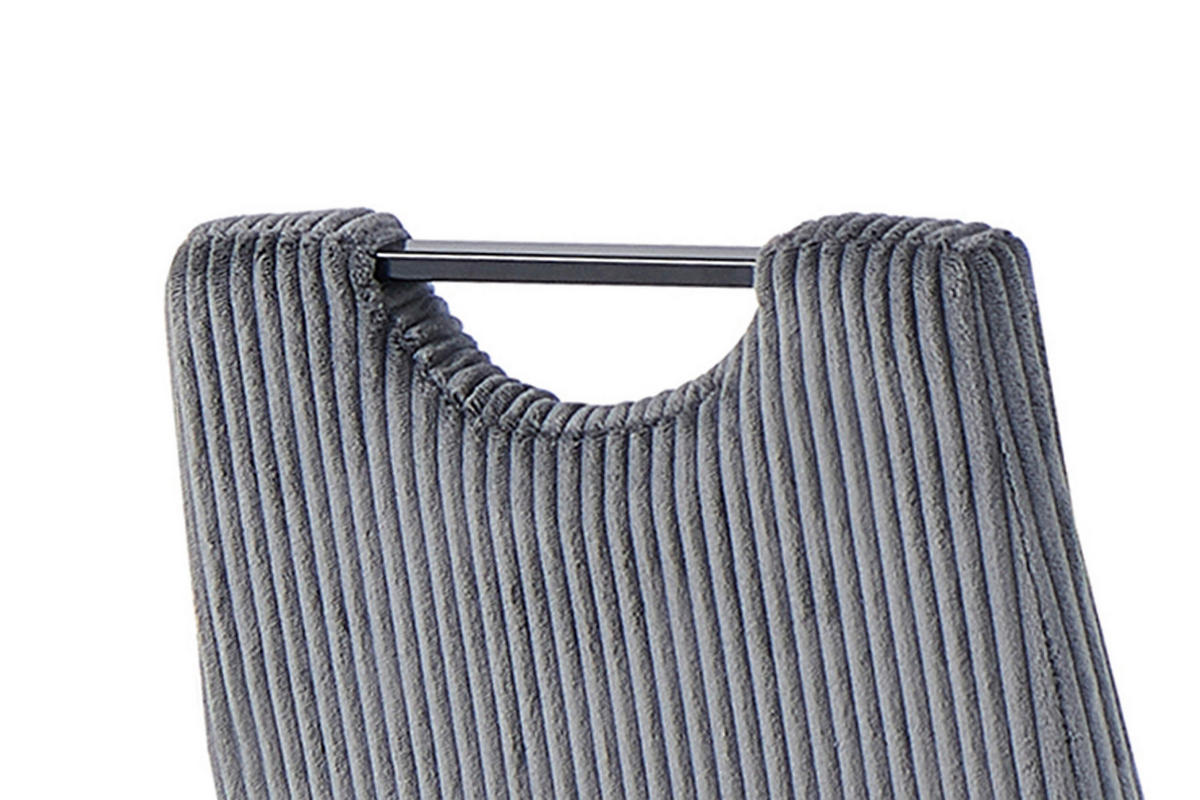 SCHWINGSTUHL-SET 2 Stück  in Stahl Cord  - Schwarz/Grau, MODERN, Textil/Metall (44/88/55cm) - MID.YOU
