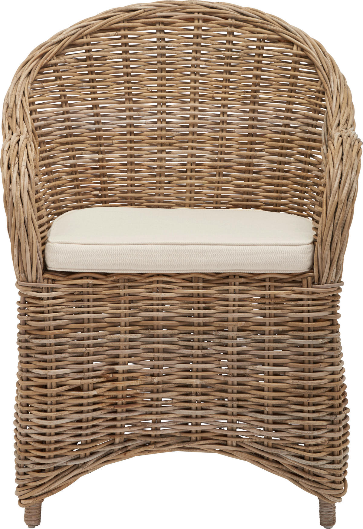 STOL   flatväv  cremefärgad, gråvit  - gråvit/cremefärgad, Trend, trä/textil (64/88/56cm) - Landscape