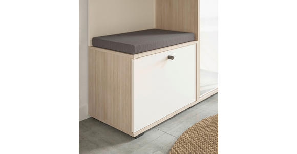 GARDEROBE 5-teilig in 114/197/40 cm - Kaschmir/Eichefarben, Design, Glas/Holzwerkstoff (114/197/40cm) - Xora