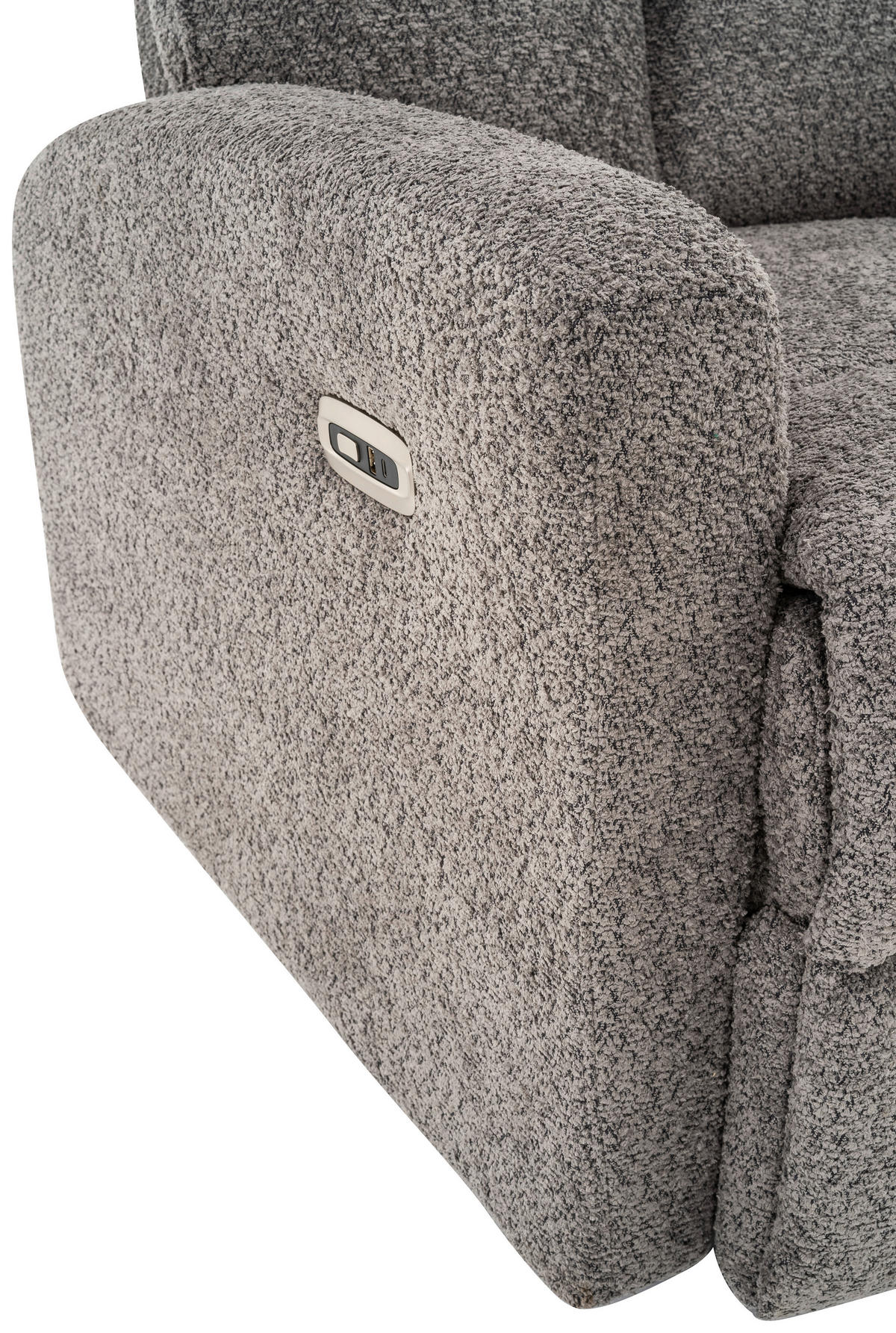 RELAXFÅTÖLJ i metall, textil grafitfärgad  - grafitfärgad/svart, Design, metall/textil (75/110/88cm) - Livetastic