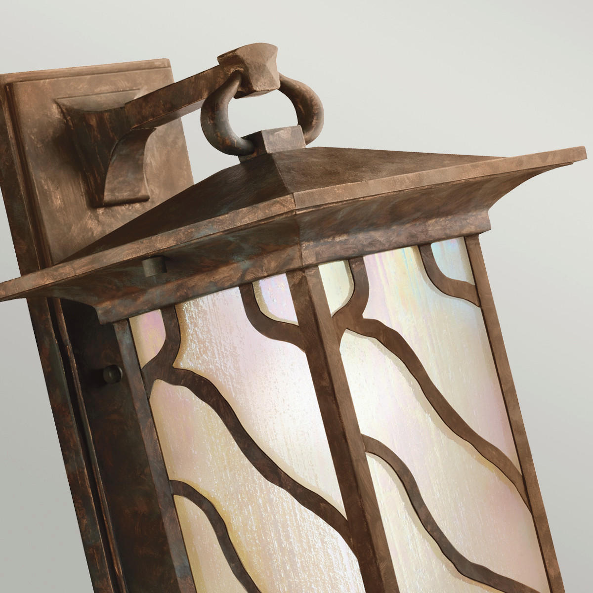 AUSSENWANDLEUCHTE - Kupferfarben, Konventionell, Glas/Metall (20,3/22,5/38,6cm) - Elstead Lighting