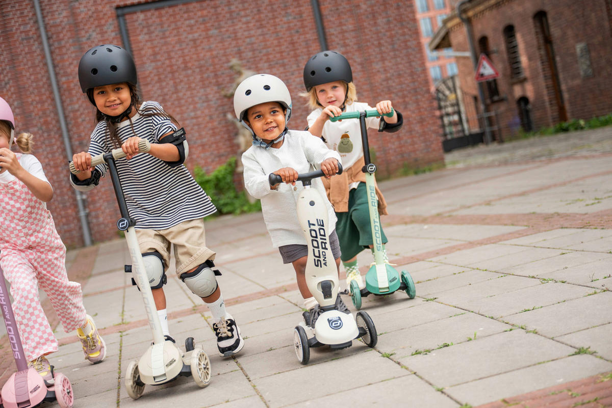 LAUFRAD/KINDERSCOOTER 2in1 Highwaykick 1  - Hellgrau, Trend, Kunststoff/Metall (24/37/55cm) - Scoot and Ride