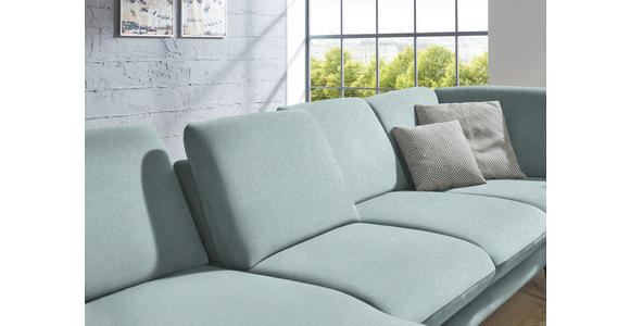 WOHNLANDSCHAFT in Webstoff Mintgrün - Schwarz/Mintgrün, Design, Textil/Metall (180/344/208cm) - Dieter Knoll