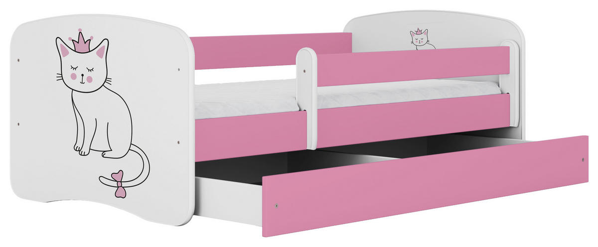 KINDER-/JUNIORBETT - Pink/Birkefarben, MODERN, Holz/Holzwerkstoff (80/160cm) - MID.YOU