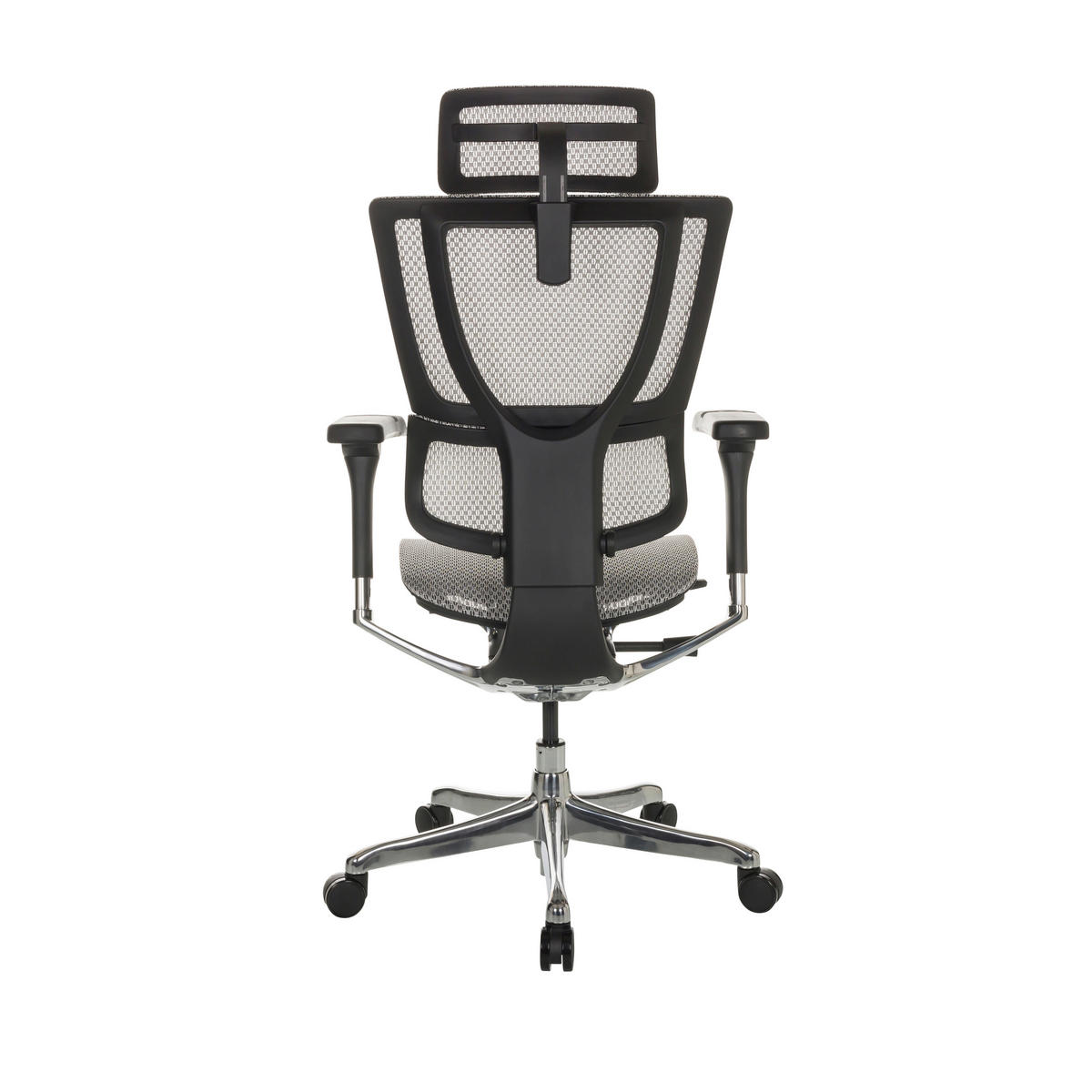 DREHSTUHL Netz Hellgrau  - Silberfarben/Hellgrau, Basics, Kunststoff/Textil (69/116-138/66cm) - MID.YOU