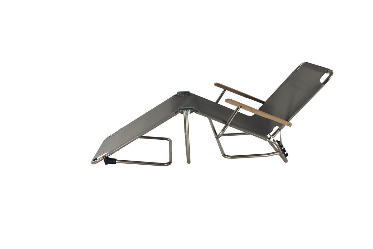 SONNENLIEGE 69/40/190 cm  - Grau, Design, Textil/Metall (69/40/190cm) - FIAM