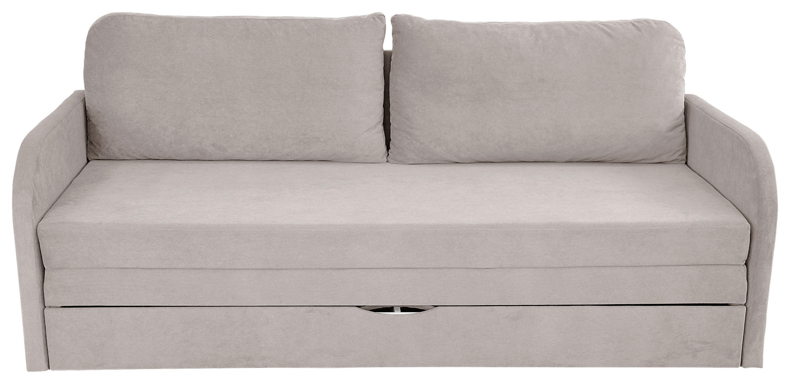 SCHLAFSOFA Flachgewebe Taupe  - Taupe/Schwarz, Design, Kunststoff/Textil (203/77/86cm) - MID.YOU