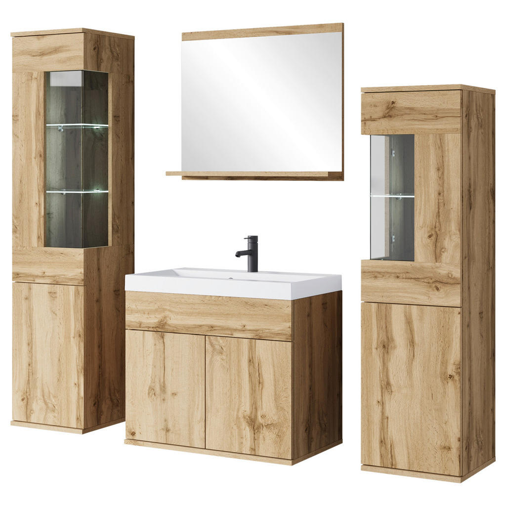 Badezimmer Narobi Eiche Wotan B: 120,4 Cm