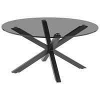 MĂSUțĂ DE CAFEA metal, sticlă 82/82/40 cm   - negru/gri, Design, sticlă/metal (82/82/40cm) - Xora
