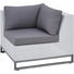 LOUNGEECKTEIL - Weiß/Grau, Design, Textil/Metall (87,5/70,5/87,5cm) - Ambia Garden