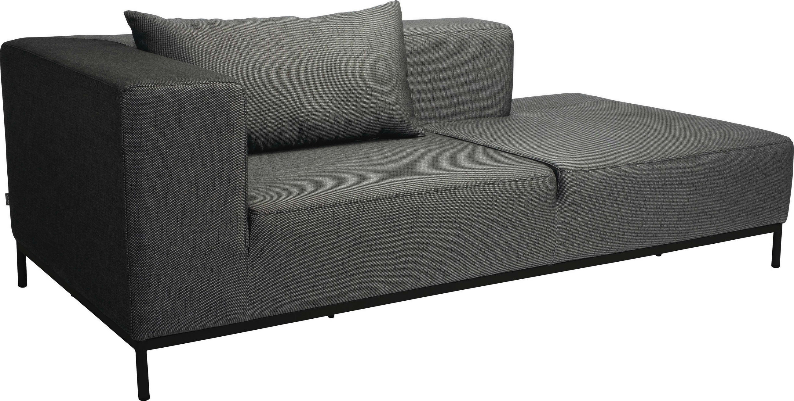RÉCAMIERE  in beschichtet Anthrazit  - Anthrazit, Basics, Textil/Metall (203/70/99cm) - Stern