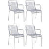 GARTENSESSEL-SET Aluminium Alufarben, Grau  - Alufarben/Grau, Design, Kunststoff/Metall (57/85/57cm) - FIAM