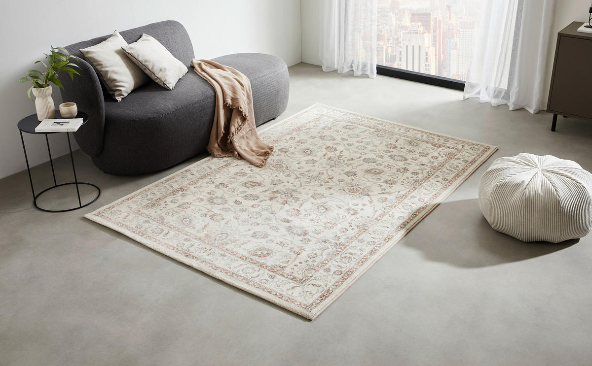 WEBTEPPICH 200/290 cm Creme, Rostfarben, Pastellblau  - Pastellblau/Rostfarben, LIFESTYLE, Textil (200/290cm)