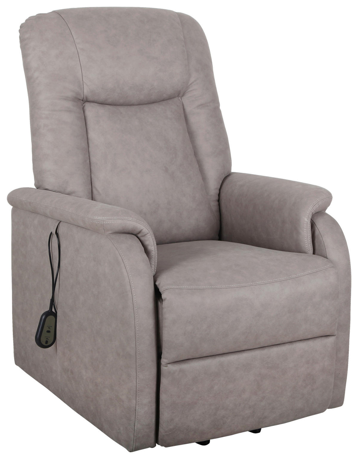 TELEVIZNÍ KŘESLO, dřevo, kov, textil, šedá - šedá/černá, Konvenční, kov/dřevo (75/111/93cm) - Cantus