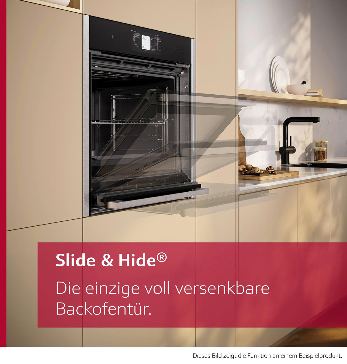 EINBAUBACKOFEN B64CT73N0  - Edelstahlfarben/Schwarz, Basics, Glas/Metall (59,5/59,6/45,8cm) - Neff