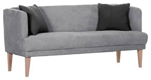 SITZBANK 170/83/70 cm Cord Anthrazit, Eichefarben, Hellgrau Holz  - Eichefarben/Anthrazit, Design, Holz/Textil (170/83/70cm) - Landscape