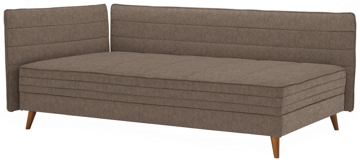 LIEGE in Braun  - Braun, MODERN, Holz/Textil (210/84/130cm) - Joka