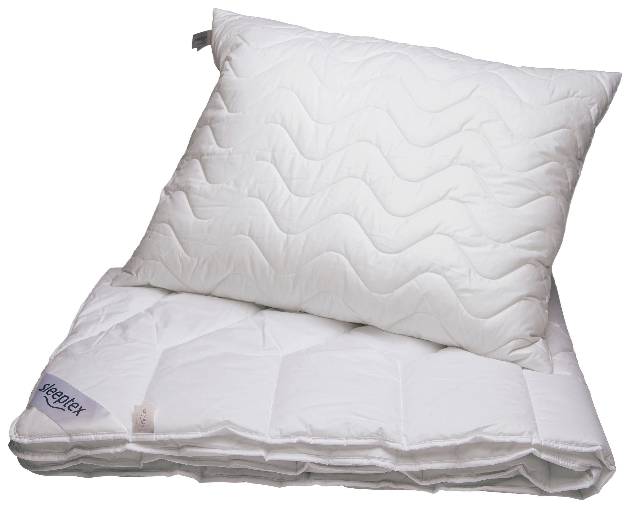 SOUPRAVA PŘIKRÝVKY A POLŠTÁŘE, 140/200 cm - bílá, Basics, textil (140/200cm) - Sleeptex