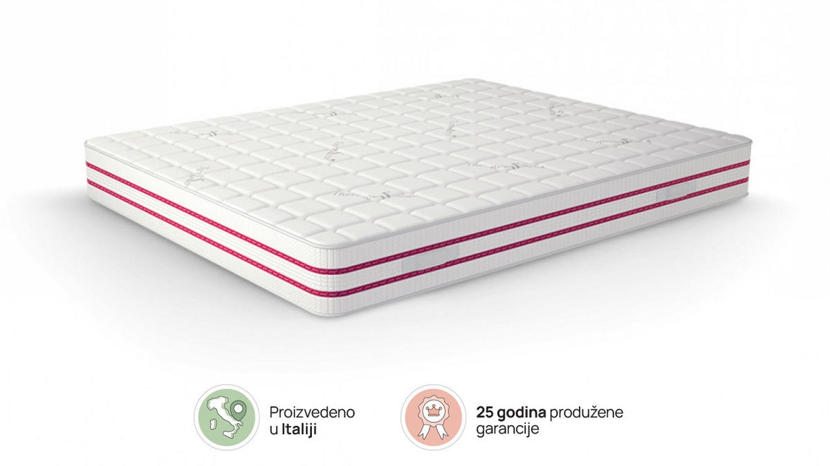 DUŠEK – 25 godina garancije      - Osnovno, tekstil (180/21/200cm)