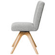 STUHL drehbar - Eichefarben/Hellgrau, KONVENTIONELL, Holz/Textil (47/89/60cm) - Linea Natura