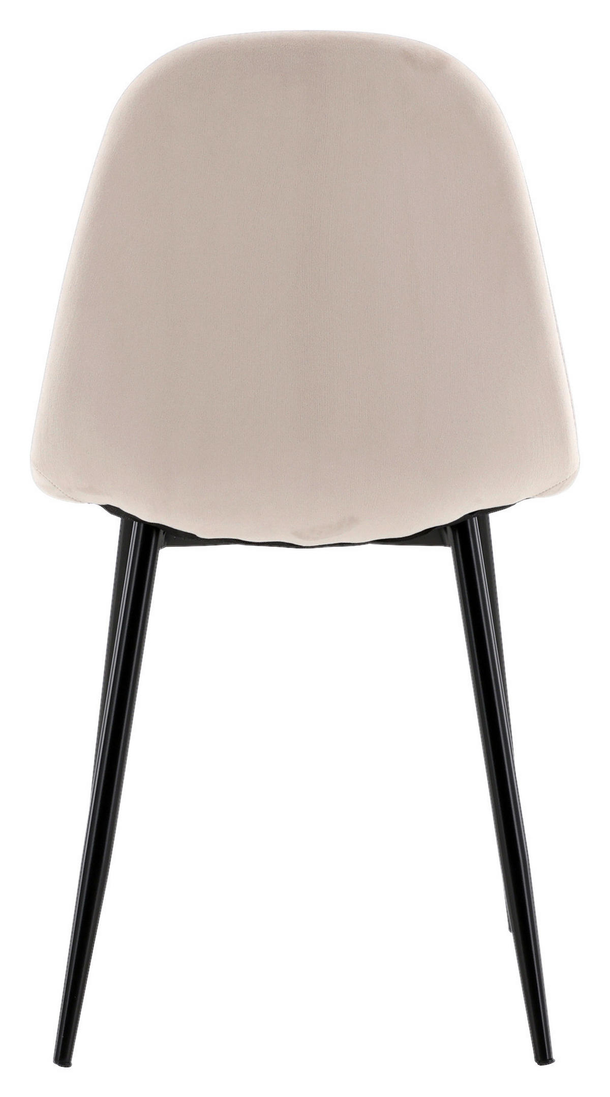 STUHL-SET 2 Stück  in Stahl Samt  - Beige/Schwarz, Design, Textil/Metall (44/88/53cm) - Livetastic