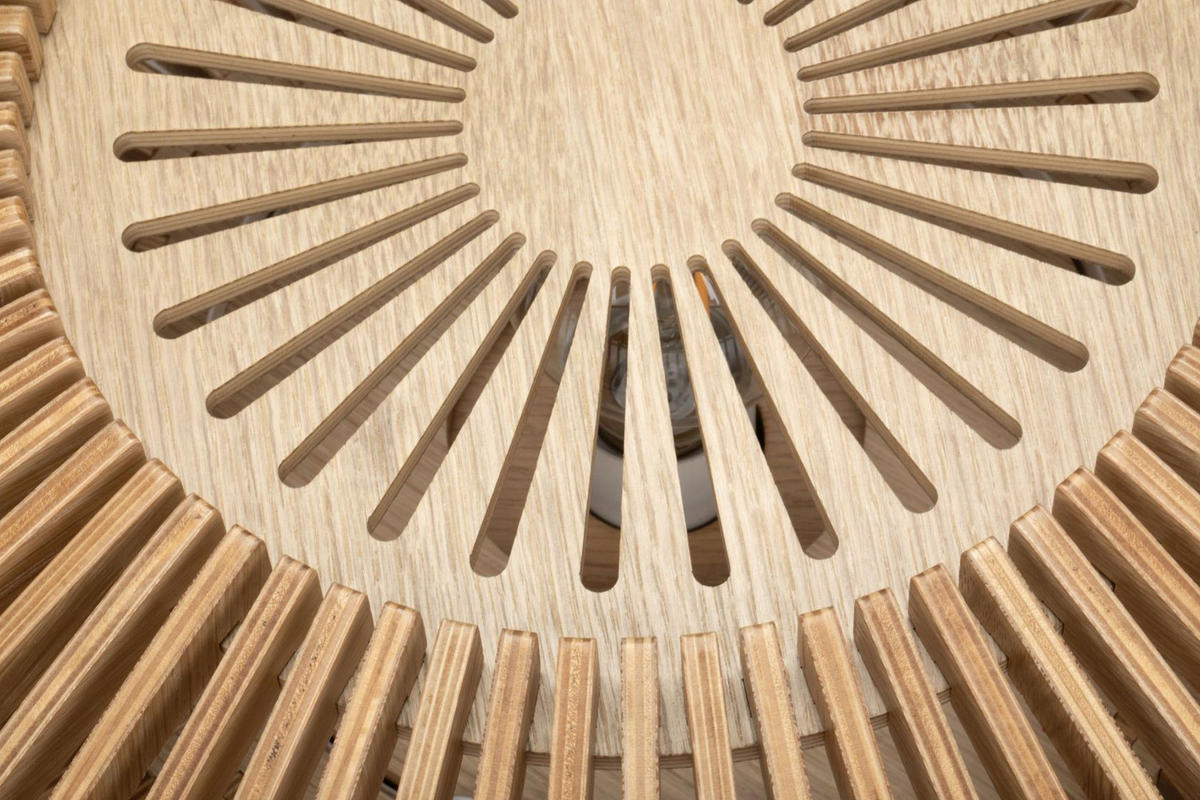 DECKENLEUCHTE  49/17 cm    - Eichefarben, Design, Holzwerkstoff (49/17cm) - Dieter Knoll