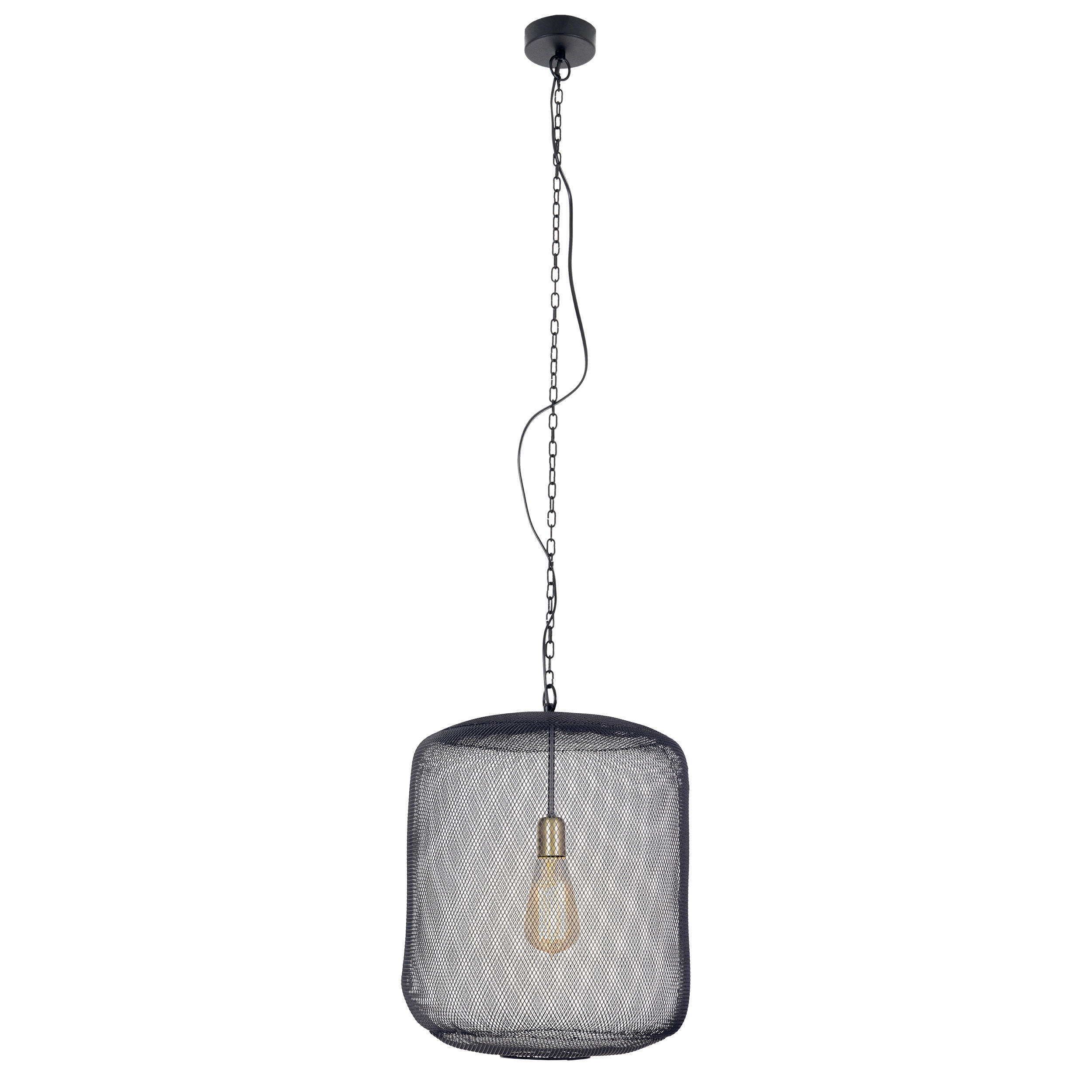 HÄNGELEUCHTE JODHPUR 39/175 cm   - Schwarz, Trend, Kunststoff/Metall (39/175cm) - Näve