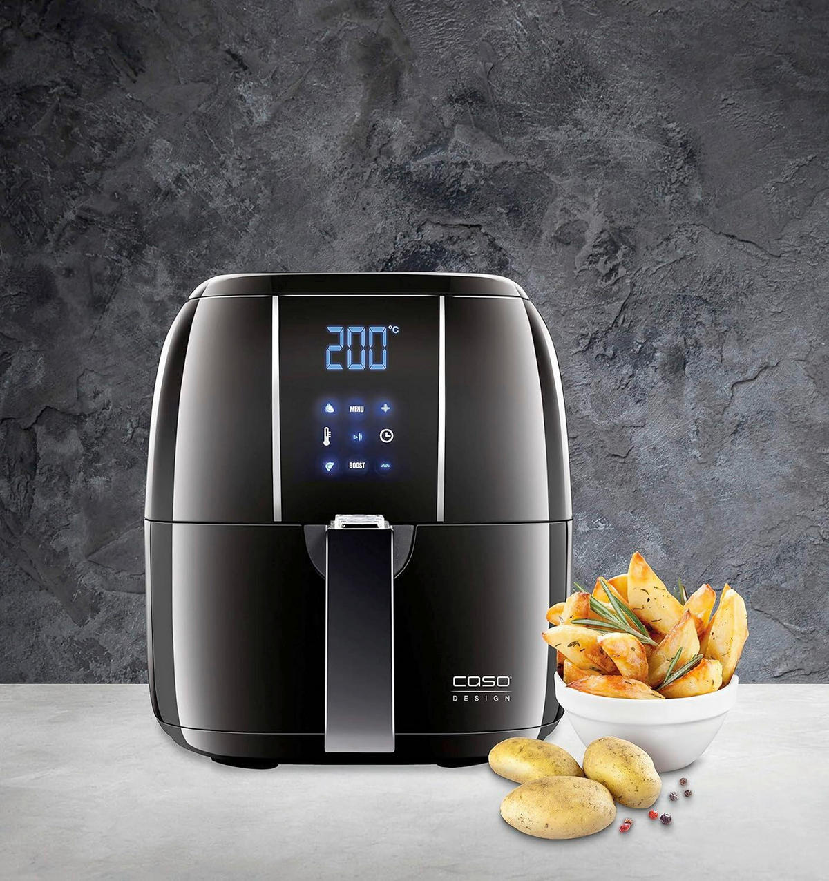 FRITEZA NA VRUĆI ZRAK  - crna, Basics, plastika (33,5/31,5/28cm) - CASO Design