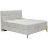 BOXSPRINGBETT 180/200 cm  in Hellgrau  - Eichefarben/Hellgrau, Konventionell, Holz/Textil (180/200cm) - Carryhome
