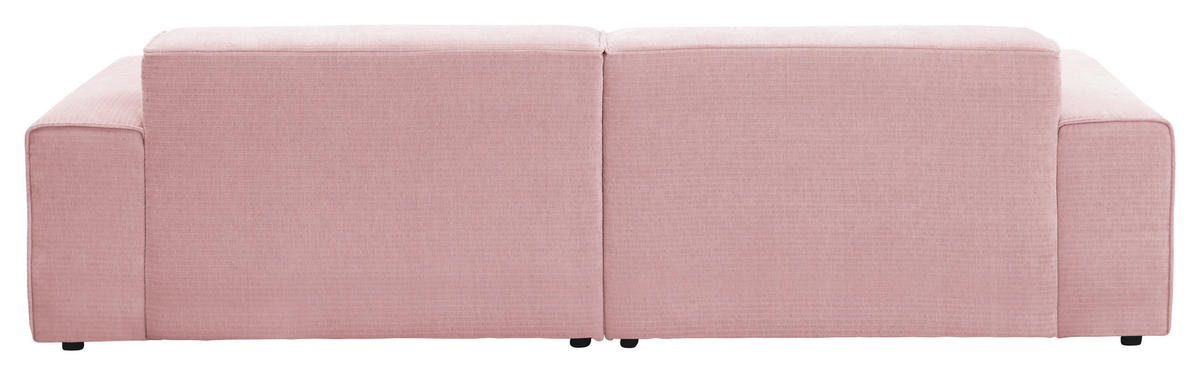 BIGSOFA in Chenille Rosa  - Schwarz/Rosa, Design, Kunststoff/Textil (238/71/101cm) - Pure Home Lifestyle