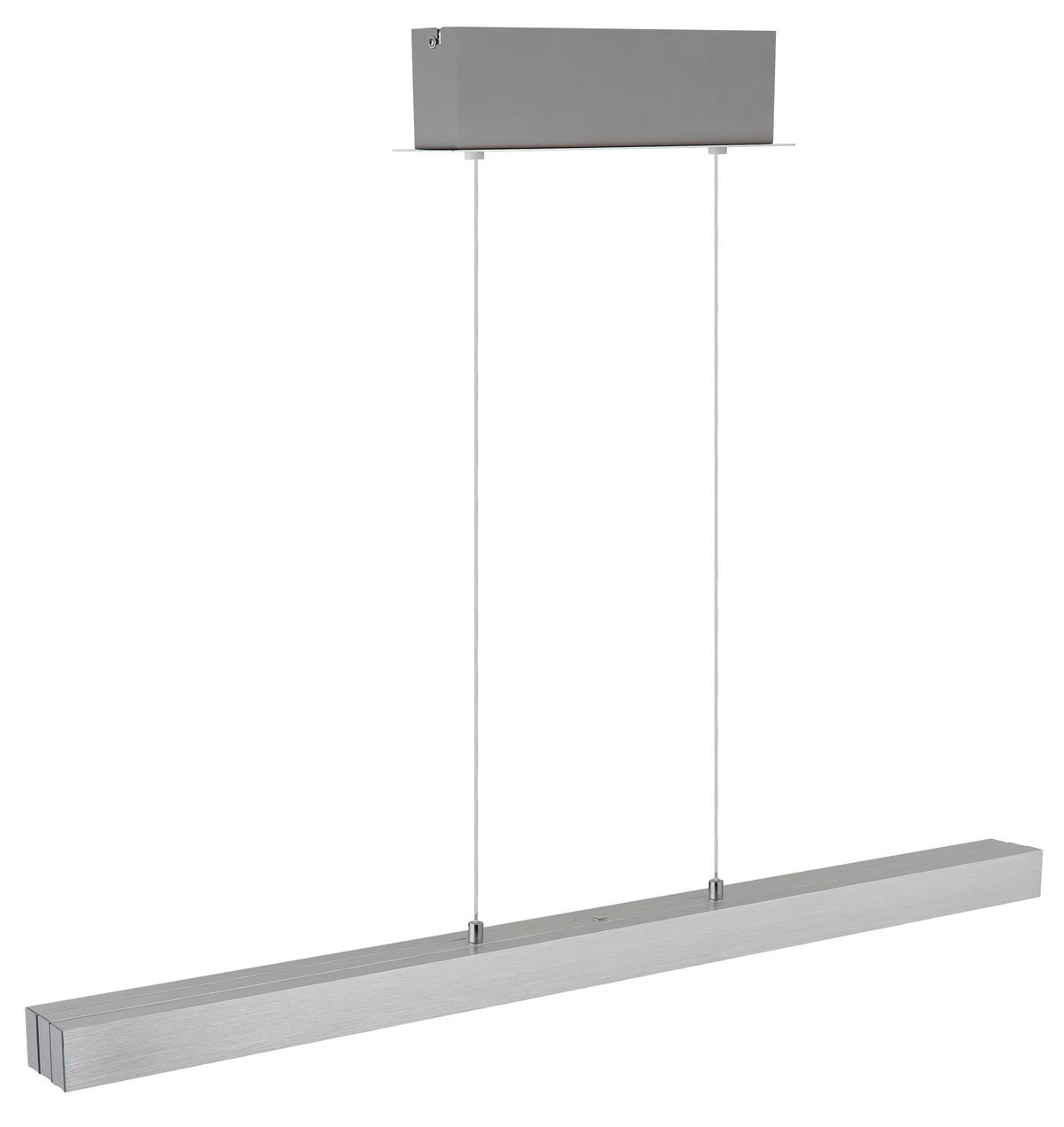 LED-HÄNGELEUCHTE 95-150/7,5/80-150 cm    - Opal/Alufarben, Design, Kunststoff/Metall (95-150/7,5/80-150cm) - Globo