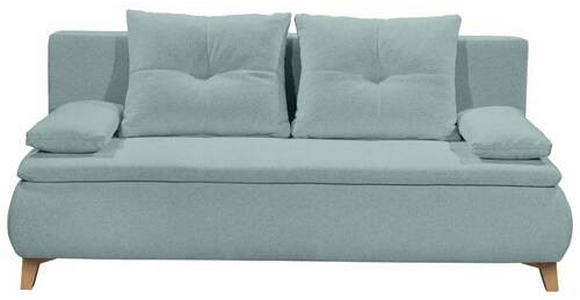 SCHLAFSOFA Webstoff Mintgrün  - Eichefarben/Mintgrün, Design, Kunststoff/Textil (202/94/104cm) - Carryhome