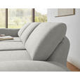ECKSOFA  in Flachgewebe Silberfarben  175-224/255-365 cm  - Silberfarben/Schwarz, Design, Textil/Metall (175-224/255-365cm) - Dieter Knoll