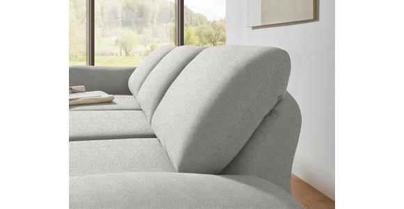 ECKSOFA  in Flachgewebe Silberfarben  175-224/255-365 cm  - Silberfarben/Schwarz, Design, Textil/Metall (175-224/255-365cm) - Dieter Knoll