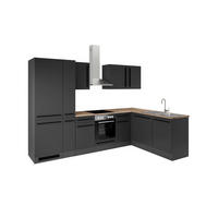 ECKKÜCHE 310/175/60 cm  in Schwarz  - Eichefarben/Schwarz, LIFESTYLE, Holzwerkstoff/Kunststoff (310/175/60cm) - P & B