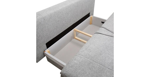 SCHLAFSOFA  mit Liegefunktion, Stoffauswahl Webstoff Grau  - Schwarz/Grau, Design, Kunststoff/Textil (200/90/100cm) - Venda