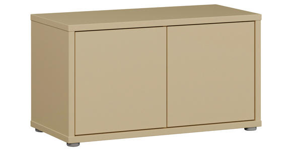 GARDEROBENBANK - Hellgelb/Grau, MODERN, Kunststoff (74,5/41,5/34,9cm) - Carryhome