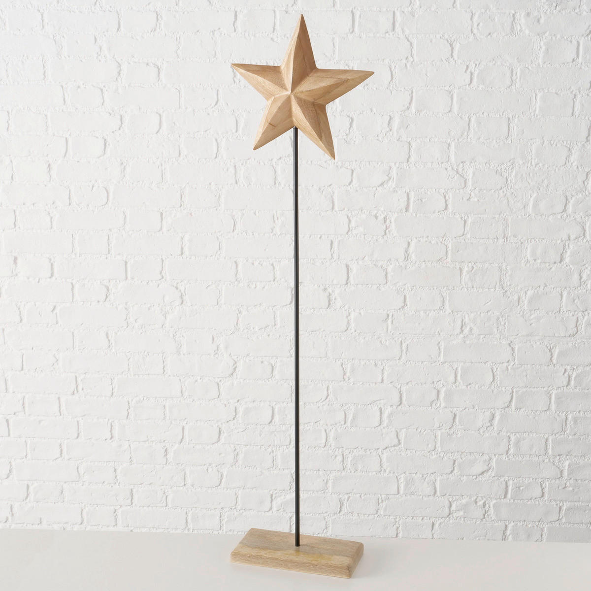 DEKOSTERN - Schwarz/Naturfarben, Basics, Holz/Metall (25,5/13/110cm)