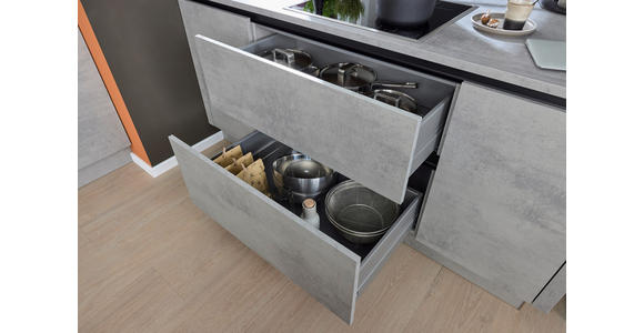 EINBAUKÜCHE - Grau, Design, Holzwerkstoff - Dieter Knoll