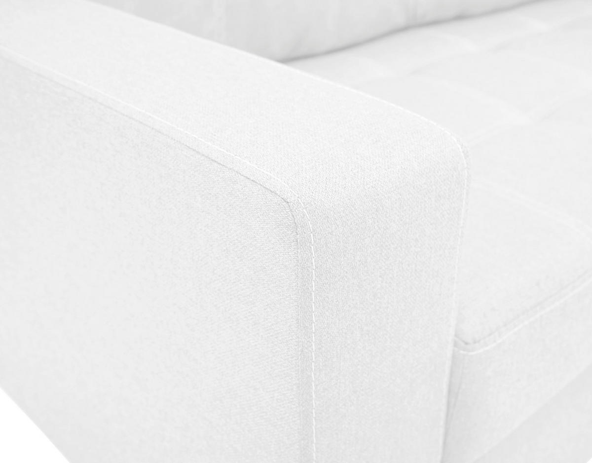 ECKSCHLAFSOFA in Mikrofaser Weiss  - Weiss/Schwarz, Design, Kunststoff/Textil (240/160cm) - Livetastic