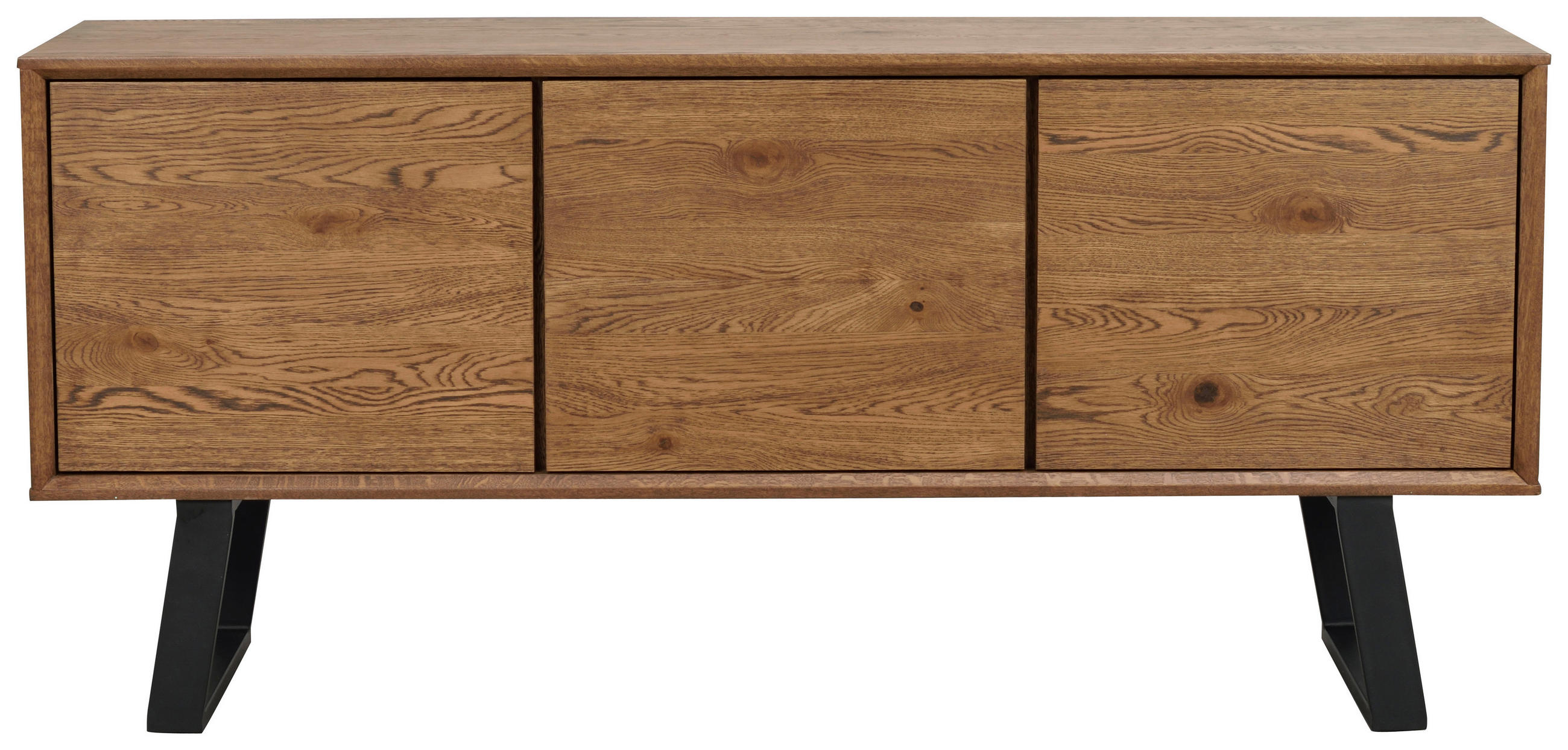 SIDEBOARD 160/73/45 cm  - brun/svart, Design, metall/trä (160/73/45cm) - Rowico