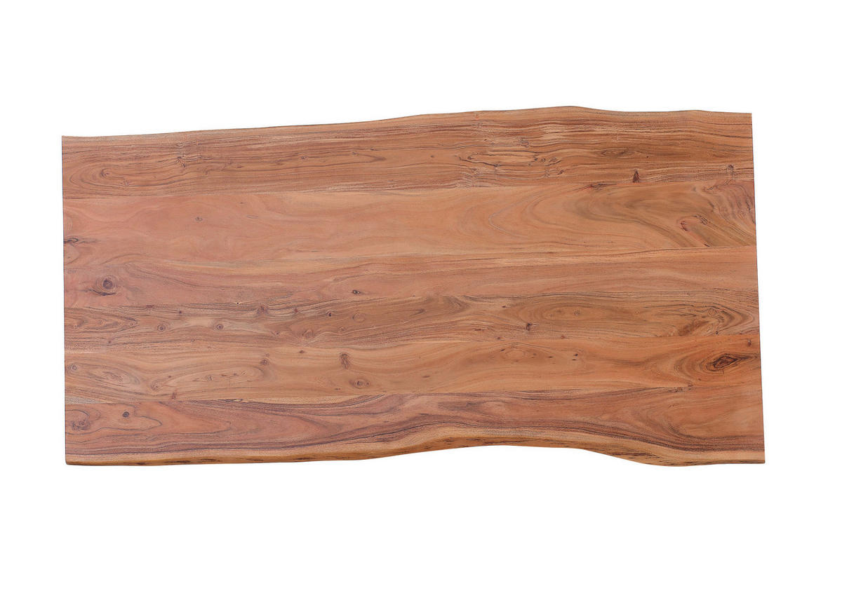 JEDÁLENSKÝ STÔL, akácia, prírodná farba, čierna, 140/80/76 cm - čierna/prírodná farba, Modern, kov/drevo (140/80/76cm) - Livetastic