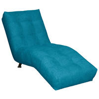 LIEGE 68/88/164 cm ISABELLA in Flachgewebe, Chenille Türkis  inkl.  - Türkis/Chromfarben, MODERN, Textil/Metall (68/88/164cm) - MID.YOU