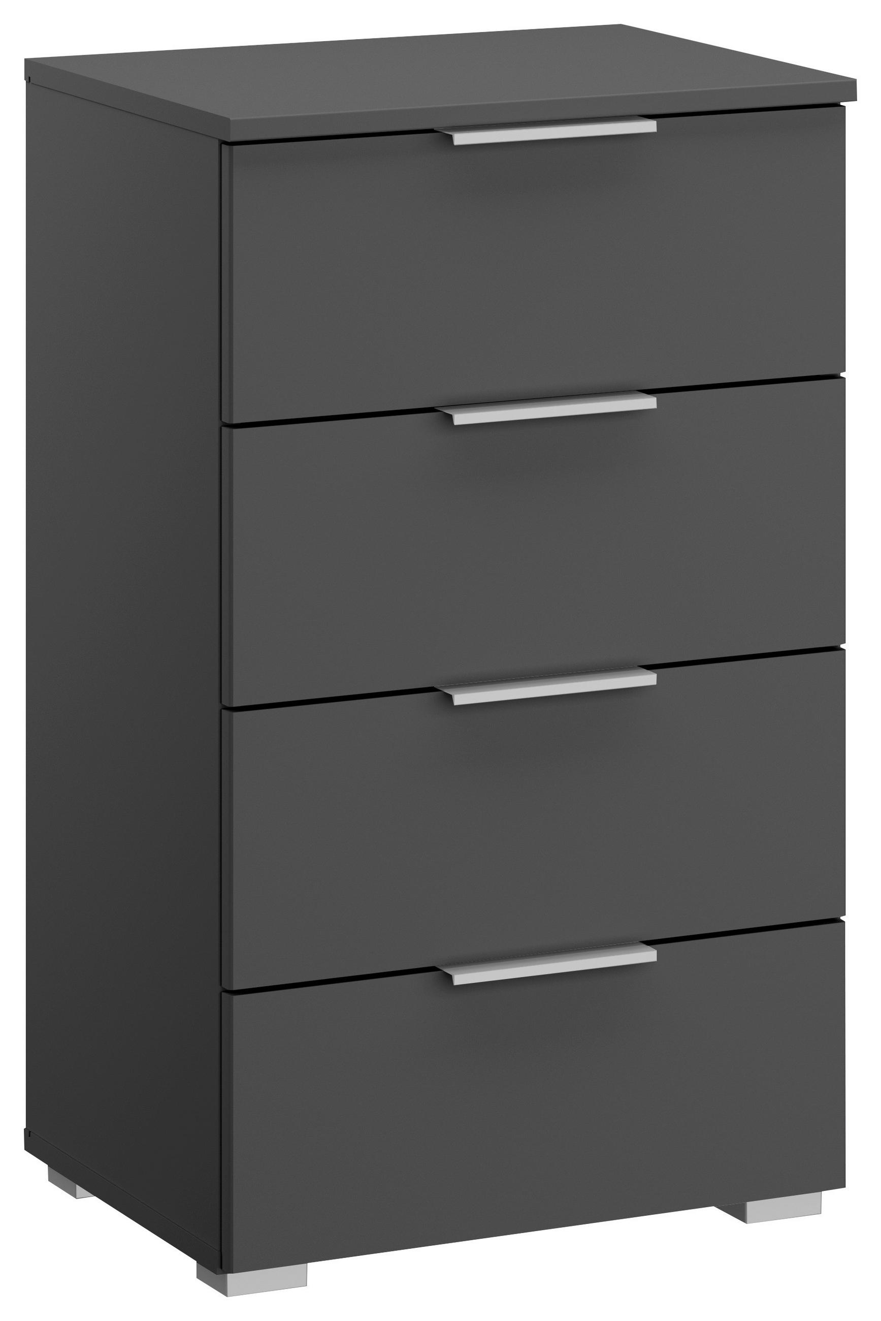 NOČNÍ STOLEK, šedá, 40/81/42 cm - šedá/barvy hliníku, Moderní, kompozitní dřevo (40/81/42cm) - Rauch Möbel