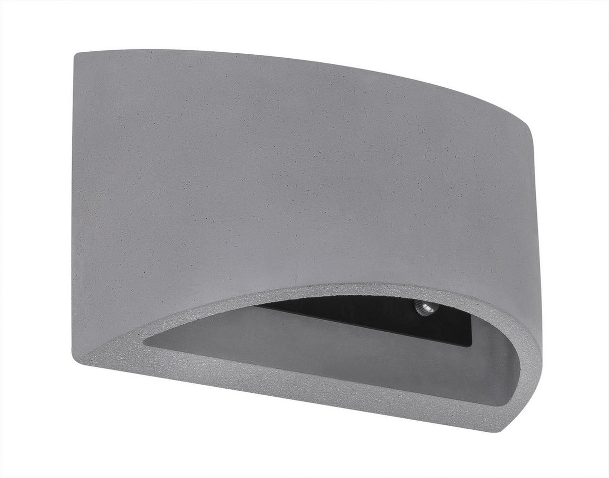 WANDLEUCHTE - Grau, Design, Stein (20/8,8/12cm) - Globo