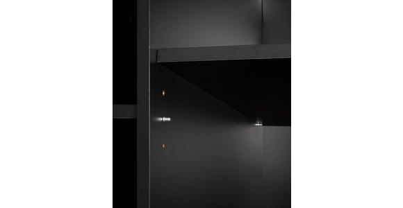 SIDEBOARD Mosel Weinschrank 125/120/58 cm  - Schwarz, KONVENTIONELL, Holzwerkstoff/Metall (125/120/58cm) - Carryhome