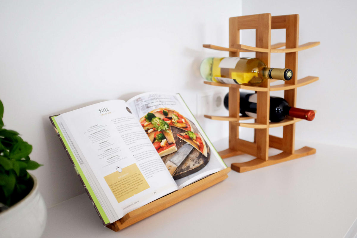 WEINREGAL Bambus Naturfarben  - Naturfarben, Basics, Holz (29/16/42cm) - Zeller Present